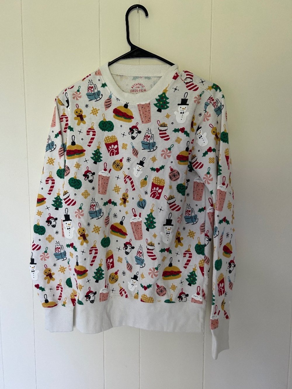 Chick-fil-A Christmas Crewneck, a very merry ugly Christmas special edition